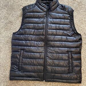 Aeropostale Men's Black Puffer Vest NWOT Navy Blue